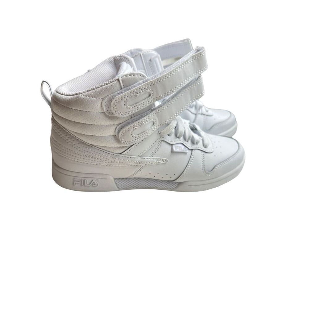 Fila Women's F-14 Double Strap High Top Sneakers White Size 7.5